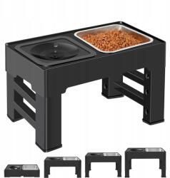  Kutyatál Állványon Dupla Állítható Tál Nagy 2IN1 (250327WS01)