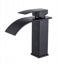  Mosdó Csaptelep Acél Magas Fekete Asztali Vízesés Álló Matt Cubic (YFDZ-6974832384598)