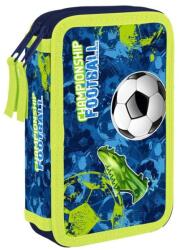 KARTON P+P Football Championship Oxy Go kétrekeszes tolltartó fiúknak, felszerelés nélkül, focis