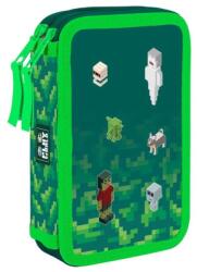KARTON P+P Minecraft Playworld Oxy Go kétrekeszes tolltartó fiúknak, felszerelés nélkül, zöld