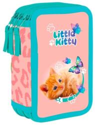 KARTON P+P Little Kitty Premium Light háromrekeszes tolltartó lányoknak, felszerelés nélkül, cicás