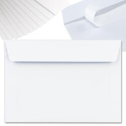  Ablak nélküli fehér boríték C6 114x162 mm, 12 db-os csomag levelekhez és irodába