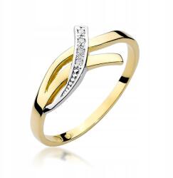 Tessoria Arany gyűrű 585 briliánsokkal 0, 02ct fehér arany tanúsítvánnyal (W-179)