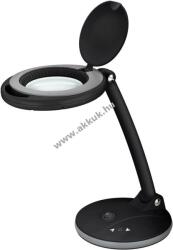 Goobay LED asztali nagyítólámpa 6W 80-450lm dimmelhető 100mm üveglencse 1, 75x 3dioptria fekete