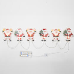 Somogyi Elektronic MLS6 LED-es mikulás fényfüzér, szilikon, 6db melegfehér LED, elemes tápellátás, beltéri kivitel - digibolt