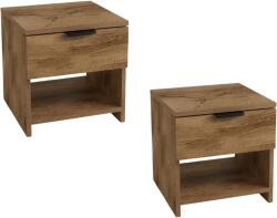  Noptiere HAVANA (2 buc), stejar artisan