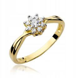 Tessoria Arany eljegyzési gyűrű 585 virág briliánsokkal 0, 22ct (W-72 Brylanty)