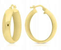Tessoria Arany Színű, Sima, Széles Karika Fülbevaló Női 14K Aranyból (pr. 585) (219724)