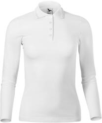 MALFINI Bluză polo cu mânecă lungă pt femei Pique Polo LS - Albă | 2XL (2310017)