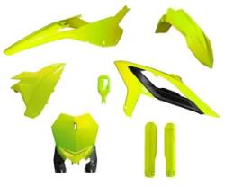 RTECH Motocross Full Plastic Kit 6 Pcs With Front Headlight Plastic & Factory Wrap Fork Protectors - R-kitbet-gf0-624 (r-kitbet-gf0-624)