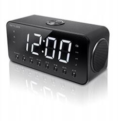 Muse Rádiós Ébresztőóra Digitális Ébresztőóra Hálózati Rádió Fekete Led Kijelző (M-192)