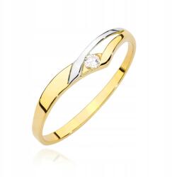 Tessoria Arany gyűrű 585 gyémánt 0, 04ct fehér arany (W0609)