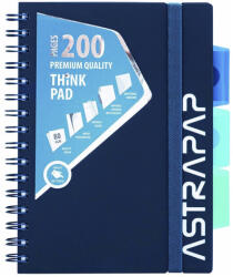 Astra Spirálfüzet kockás ASTRA PAP A/5 100 lapos perforált színregiszteres Ombre sötét (107023009)