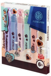 Astra Szövegkiemelő ASTRA PEN Animals mancsokkal 6 színű (208025901) - robbitairodaszer