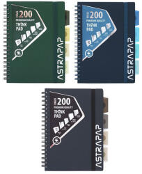 Astra Spirálfüzet kockás ASTRA PAP B/5 100 lapos perforált színregiszteres Ombre sötét (107023010) - robbitairodaszer