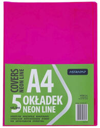 ASTRA Füzetborító ASTRA PAP A/4 bújtatós pvc neon élénk színek 5 db/csomag (124024002)