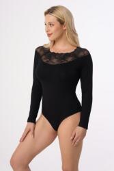 Babell Maddalena csipkés body, fekete, S