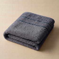  Zara frottírtörölköző, sötétszürke, csíkos szegéllyel, 40x60cm (8596132135564)