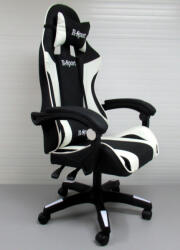 mx Masszírozós gamer szék, fekete-fehér (GC3K-BLACK-WHITE)