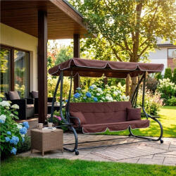 mx Barna 4 személyes kerti hintaágy (mx004)