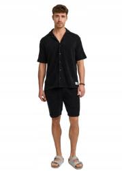 Indicode Férfi Fekete Rövid Ujjú Ing