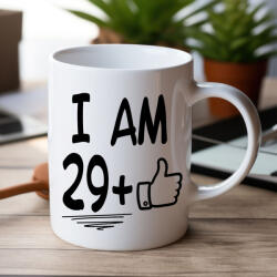 Partikellékek I am 29+1 like bögre 30. születésnapra