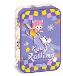 Ars Una Keep Rolling többszintes tolltartó - Görkoris lány kutyával - Ars Una (51345303)