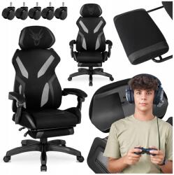 Mebel Elite Forgó Gamer Szék Fekete Szék Szobába Lábzsámollyal Maximo (Krzesło Obrotowe Gracza z Podnóżkiem)