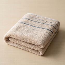  Zara frottírtörölköző, bézs színű, csíkos szegéllyel, 50x100cm (8596132043593)