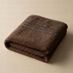  Zara frottírtörölköző, sötétbarna, csíkos szegéllyel, 40x60cm (8596132135540)