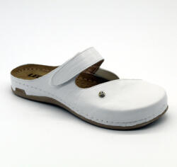Leon 953 Comfort női bőr klumpa fehér színben