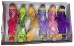 Pasari pene color pentru decoratiuni florale set 12 buc (7858)