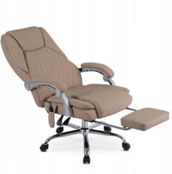 Mebel Elite Irodai forgószék masszázzsal Számítógép asztal szék Bézs Giorgio (fotel czarny ergonomiczny krzesło regulowane)