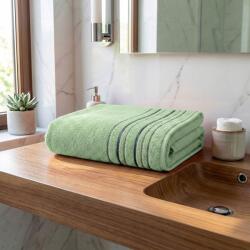  Zara frottír törölköző, zöld, csíkos szegéllyel, 70x140cm (8584041531102)