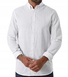 Indicode Inicode Fehér Klasszikus Lenvászon Ing Pamut Hosszú Ujjú L Rd (20-317)