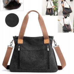  Női Válltáska, Robusztus, Tágas , Fekete Postás Táska Táska
