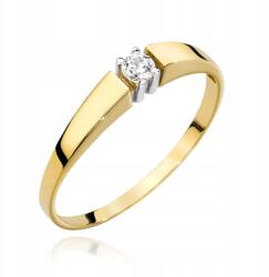Tessoria 585 arany eljegyzési gyűrű gyémánttal 0, 08ct fehér arany (W-524 0,08ct)