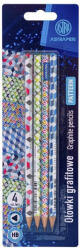 Astra Grafitceruza ASTRA PEN Patterns háromszögletű HB 4 db/bliszter (206023014) - papir-bolt