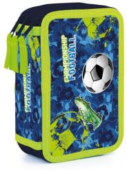 KARTON P+P Penar cu trei compartimente pentru copii, fără rechizite - model Football Championship Premium Light, Oxybag Penar