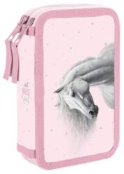 KARTON P+P Penar fete cu două compartimente, model Horse Romantic - Oxybag Penar