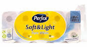 Perfex Wc papír 10 tekercs 3 réteg illatmentes