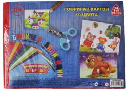  Картон А4 гофриран пакет 10цв. металик 150487