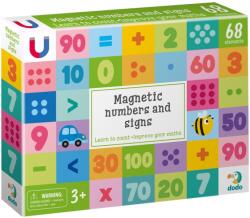 Dodo Toys Numere si semne, set magnetic, 68 piese Jucarii de constructii magnetice
