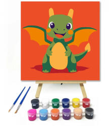  Mosolygós sárkány - gyerek számfestő készlet