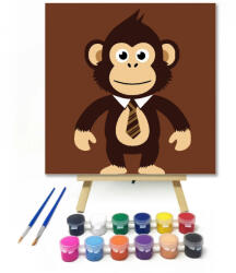  Nyakkendős makimajom - gyerek számfestő készlet