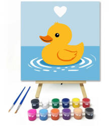  Békés kiskacsa - gyerek számfestő készlet - 50×50 cm (Keret nélkül)