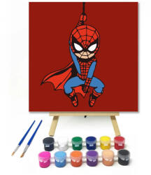  Pókhálós hős - gyerek számfestő készlet - 30×30 cm (Keret nélkül)