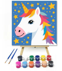  Mosolygós unikornis csillagai - gyerek számfestő készlet