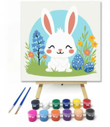  Húsvéti nyuszi tojásokkal - gyerek számfestő készlet