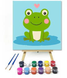  Mosolygós béka szíve - gyerek számfestő készlet